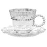 Filiżanka do kawy i herbaty ze spodkiem szklana Altom Design Vivienne 200 ml