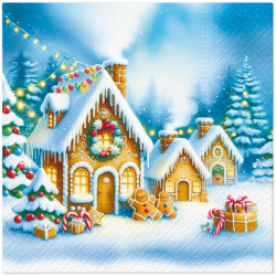 . Ozdobne serwetki Christmas Lights Village – format 33×33