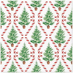 Serwetki dekoracyjne 33×33 – wzór Candy Cane Forest