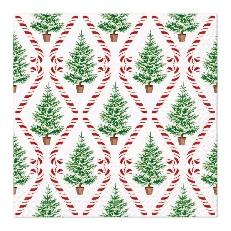 Serwetki dekoracyjne 33×33 – wzór Candy Cane Forest
