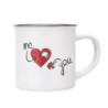 KUBEK PORCELITOWY Z WYWINIĘTYM RANTEM 320 ML walentynki