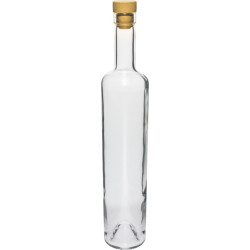 Butelka Marina z korkiem, biała 0,5 L