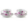 PREZENT KOMPLET FILIŻANEK ZE SPODKIEM 2 SZT. PORCELANA