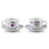PREZENT KOMPLET FILIŻANEK ZE SPODKIEM 2 SZT. PORCELANA