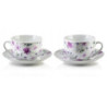 PREZENT KOMPLET FILIŻANEK ZE SPODKIEM 2 SZT. PORCELANA