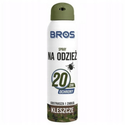 Spray Na Kleszcze Na Odzież - odstrasza i zabija kleszcze Bros 90 ml