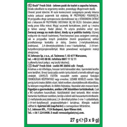 Duck Fresh Stick Pine Żelowe Paski do Toalet 27G (3X9G)