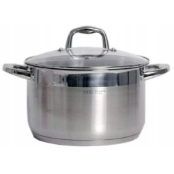 GARNEK GRUBE DNO POKRYWA 6,5L 24 CM STALOWY INDUKCJA GAZ