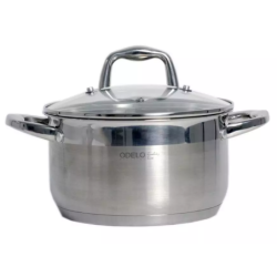 GARNEK GRUBE DNO POKRYWKA 2,5L 18 CM STALOWY INDUKCJA GAZ