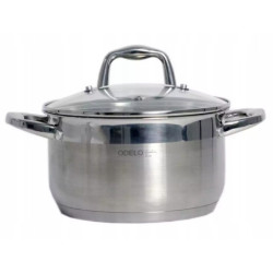 GARNEK GRUBE DNO POKRYWKA 2,5L 18 CM STALOWY INDUKCJA GAZ