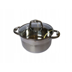 GARNEK GRUBE DNO POKRYWKA 2,5L 18 CM STALOWY INDUKCJA GAZ