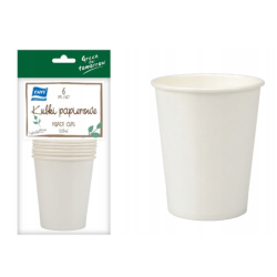 Kubki papierowe Białe 250 ml, 6 szt.
