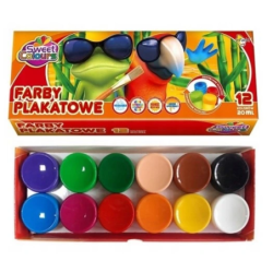 FARBY plakatowe POLSKIE 20 ml x 12 kolorów