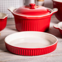 RED CHILLI NACZYNIE CERAMICZNE DO TARTY 24X3.5 CM 800 ML W OPASCE