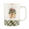Kubek świąteczny porcelanowy New Bone China Altom Design Świąteczne Drzewko Rękawiczki 380 ml