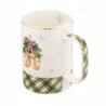 Kubek świąteczny porcelanowy New Bone China Altom Design Świąteczne Drzewko Rękawiczki 380 ml