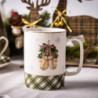 Kubek świąteczny porcelanowy New Bone China Altom Design Świąteczne Drzewko Rękawiczki 380 ml