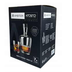 ZESTAW SZKLANEK DO WHISKY Z KARAFKĄ 7-ELEMENTOWY AMBITION KROSNO