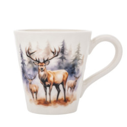 KUBEK ŚWIĄTECZNY PORCELANOWY 480 ML JELEŃ