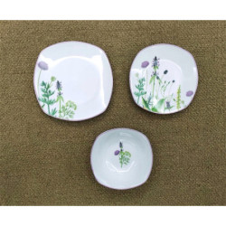 Serwis obiadowy 18 szt. komplet talerzy na 6 osób porcelanowy talerze