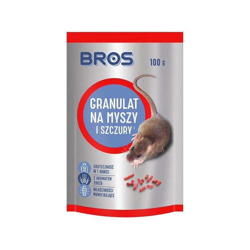 BROS TRUTKA TRUCIZNA GRANULAT PREPARAT NA MYSZY I SZCZURY 100 G