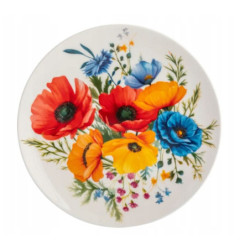 Talerz deserowy śniadaniowy porcelanowy Altom Design Bukiet Maków 20 cm