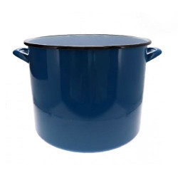 GARNEK EMALIOWANY DUŻY 40CM 40L Z POKRYWKĄ METALAC