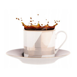 Filiżanka do kawy ze spodkiem Altom Design Modern Art porcelana 200 ml