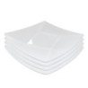 Talerze plastikowe 20,5 cm – komplet 4 szt. kwadratowe, do zmywarki
