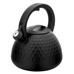 Czajnik stalowy na gaz indukcję z gwizdkiem Altom Design John czarny 2,7 l