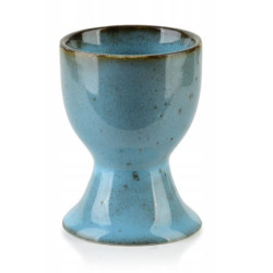 Kieliszek na jajko na miękko niebieski porcelanowy