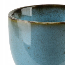 Kieliszek na jajko na miękko niebieski porcelanowy