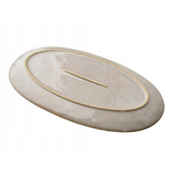 Półmisek owalny 40 × 24 cm ceramiczny beżowy Mondex BASIC NATURE