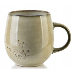 Kubek BASIC NATURE 450ml, ceramiczny, beżowy, minimalistyczny design