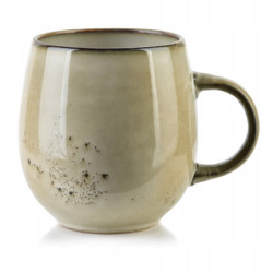 Kubek BASIC NATURE 450ml, ceramiczny, beżowy, minimalistyczny design