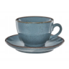 AMBITION CRAFT FILIŻANKA PORCELANOWA 220 ML ZE SPODKIEM 14,5 CM NIEBIESKA