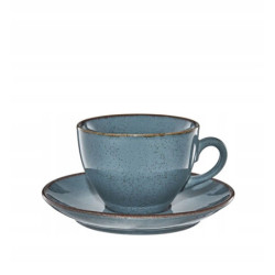 AMBITION CRAFT FILIŻANKA PORCELANOWA 220 ML ZE SPODKIEM 14,5 CM NIEBIESKA