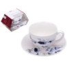 Filiżanka i spodek MISTY BLUE 240 ml z porcelany New Bone