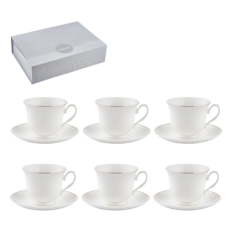 Komplet Filiżanek Florina Classic porcelana 240 ml zestaw 6 szt.