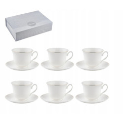 Komplet Filiżanek Florina Classic porcelana 240 ml zestaw 6 szt.