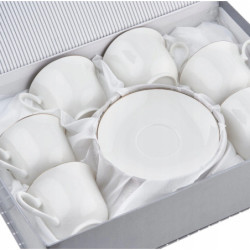 Komplet Filiżanek Florina Classic porcelana 240 ml zestaw 6 szt.