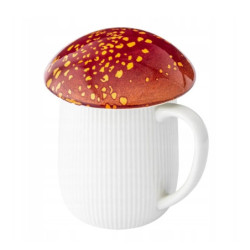 Grzyb Kubek z pokrywką ceramiczny Altom Design Pod Kapeluszem 500ml PREZENT