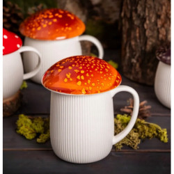 Grzyb Kubek z pokrywką ceramiczny Altom Design Pod Kapeluszem 500ml PREZENT