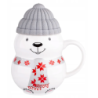 Kubek świąteczny porcelanowy z pokrywką Altom Design Niedźwiadek 380 ml