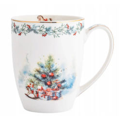 Porcelanowy kubek świąteczny do kawy herbaty Altom Design Magia Świąt 350ml