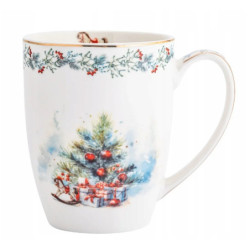 Porcelanowy kubek świąteczny do kawy herbaty Altom Design Magia Świąt 350ml