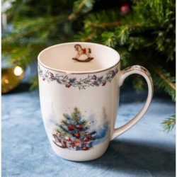 Porcelanowy kubek świąteczny do kawy herbaty Altom Design Magia Świąt 350ml