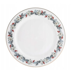 Świąteczny talerz obiadowy porcelanowy Altom Design Magia Świąt 26,5 cm