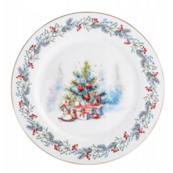 Talerzyk porcelanowy talerz deserowy ciasto Altom Design Magia Świąt 20 cm