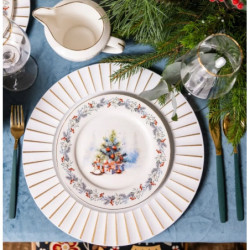 Talerzyk porcelanowy talerz deserowy ciasto Altom Design Magia Świąt 20 cm